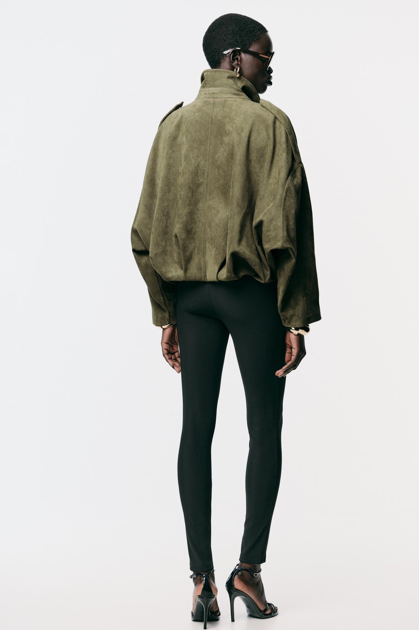 Suede Effect Bomber Jacket